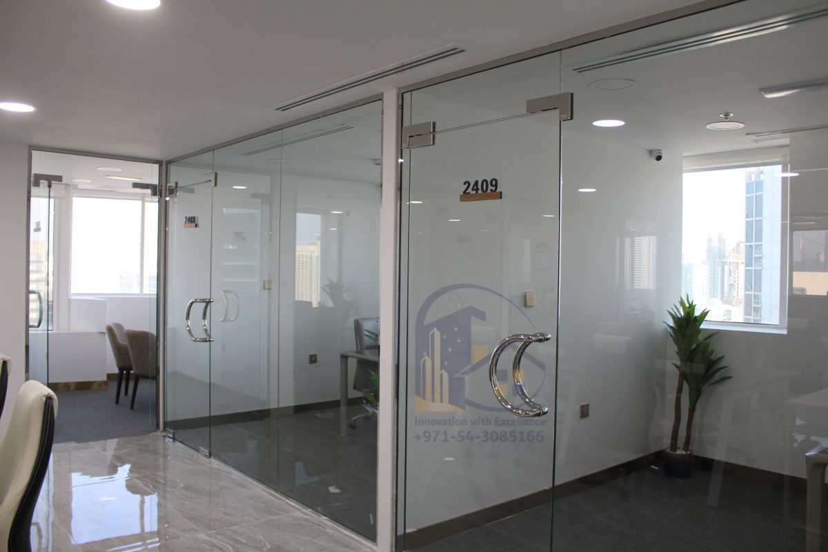 glass partition in dubai business bay